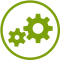 Implementation gears icon